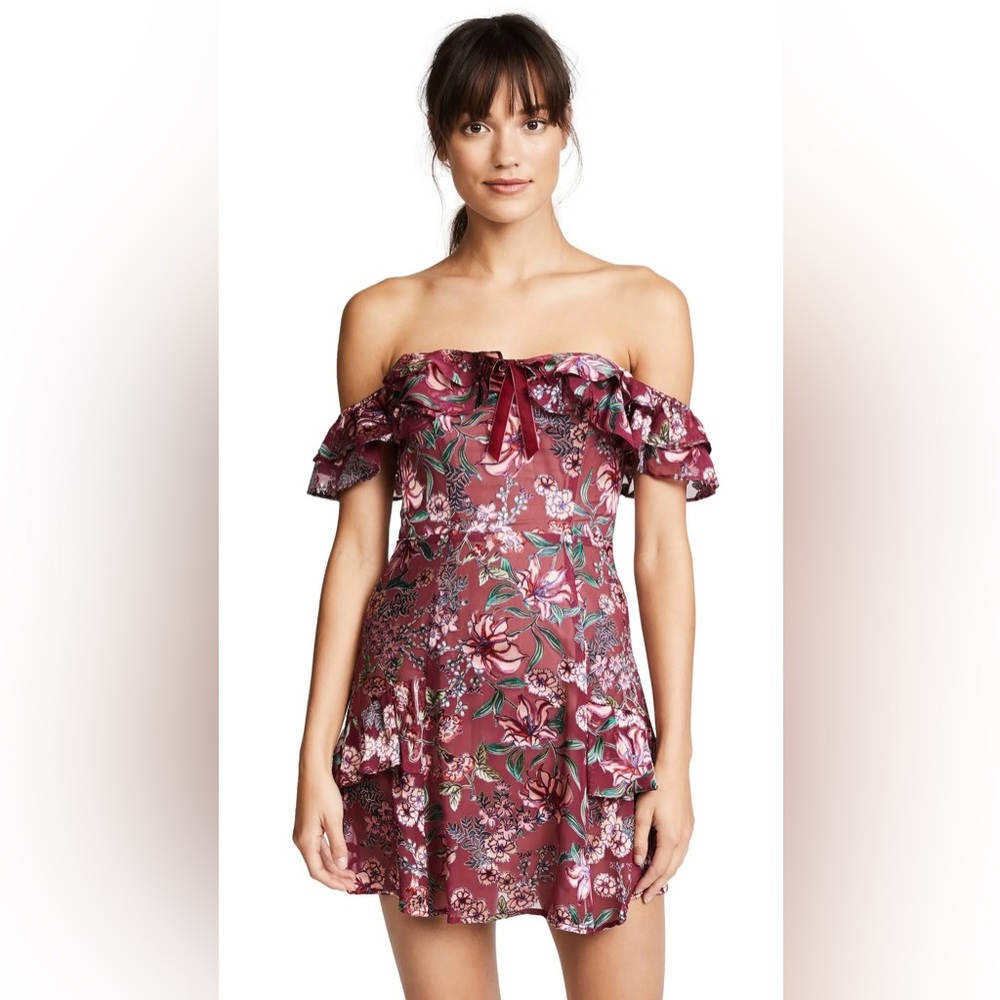 Love & Lemons Flora Off Shoulder Mini Dress - Size Small